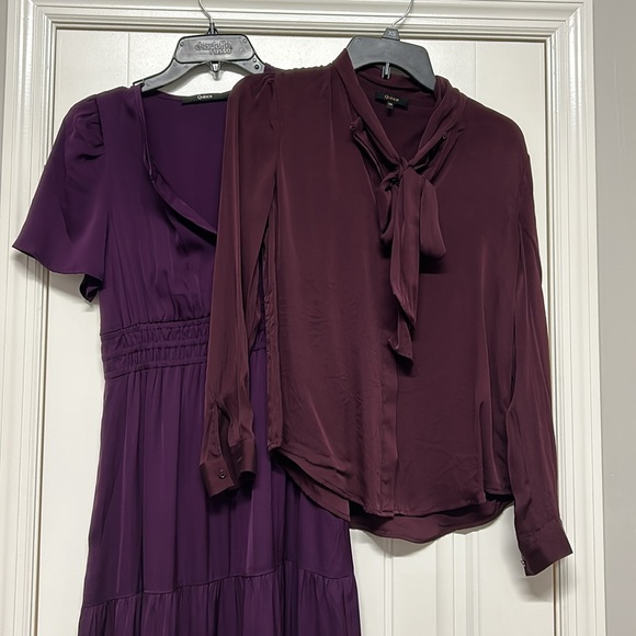 Quince Tiered Washable Silk Maxi Dress in Aubergine / Eggplant - Picture 14 of 14